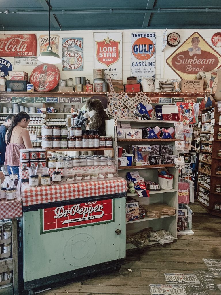 Canned and jarred goods from the local general store in Gruene, Tx