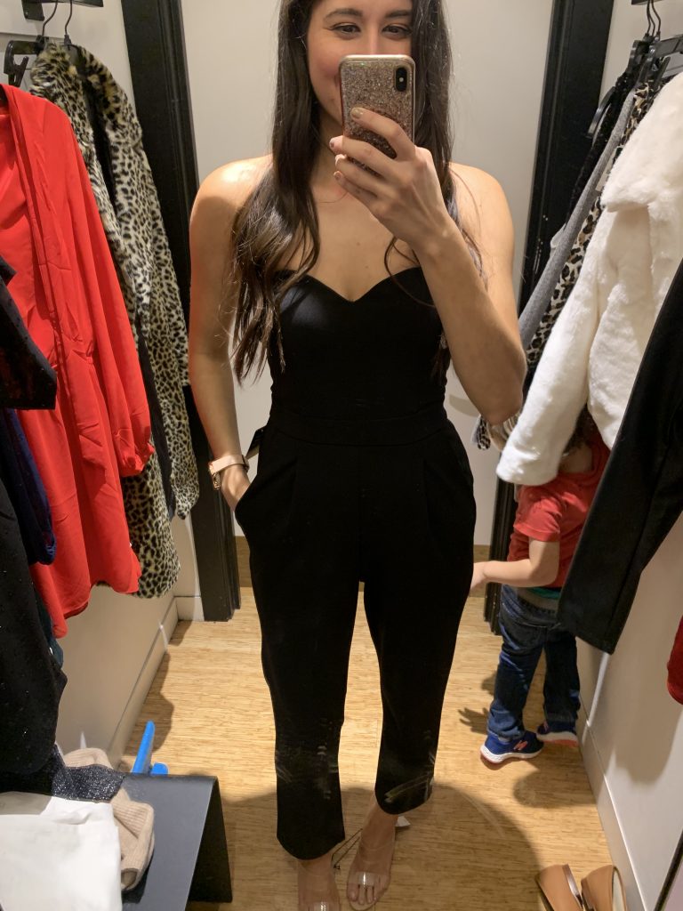 Sleeveless black jumpsuit from Express. 