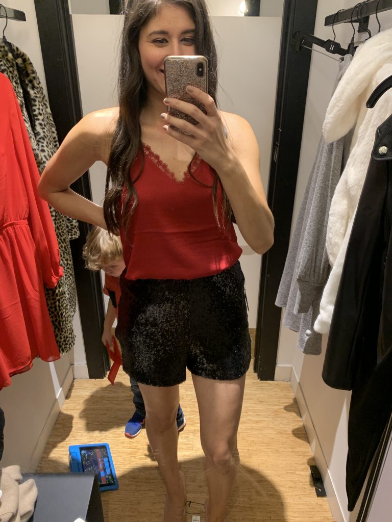 Lace cami from Express Try on Haul 