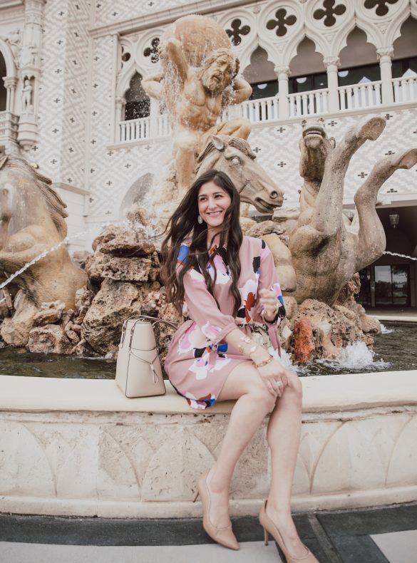 Top Fashion Bloggers The Fashionable Maven, Spring dresses outfit, Blush pink dress, Floral dresses #springstyle