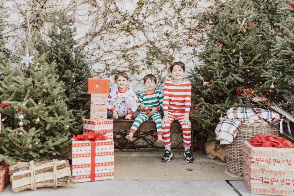 Jenni Metz talks about the best places in Houston for Christmas pictures. Featured here: Her 3 boys.