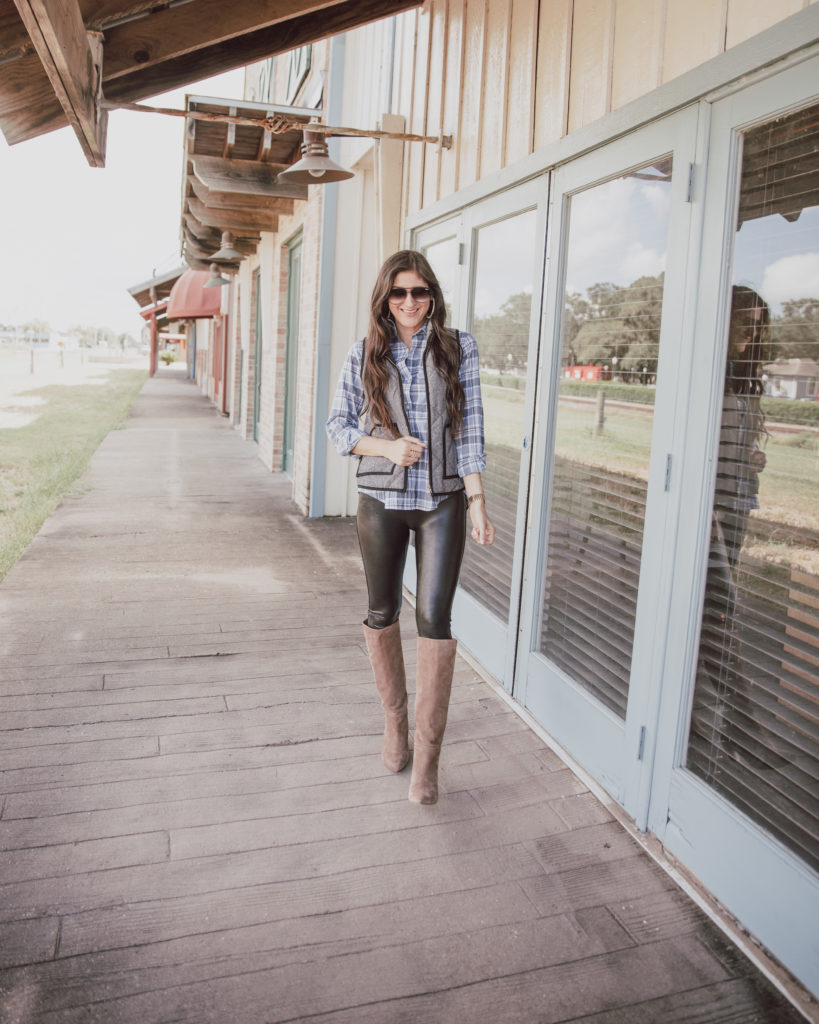 7 Ways to Wear Spanx Faux Leather Leggings - Casual + Work-friendly Ideas -  Karina Style Diaries