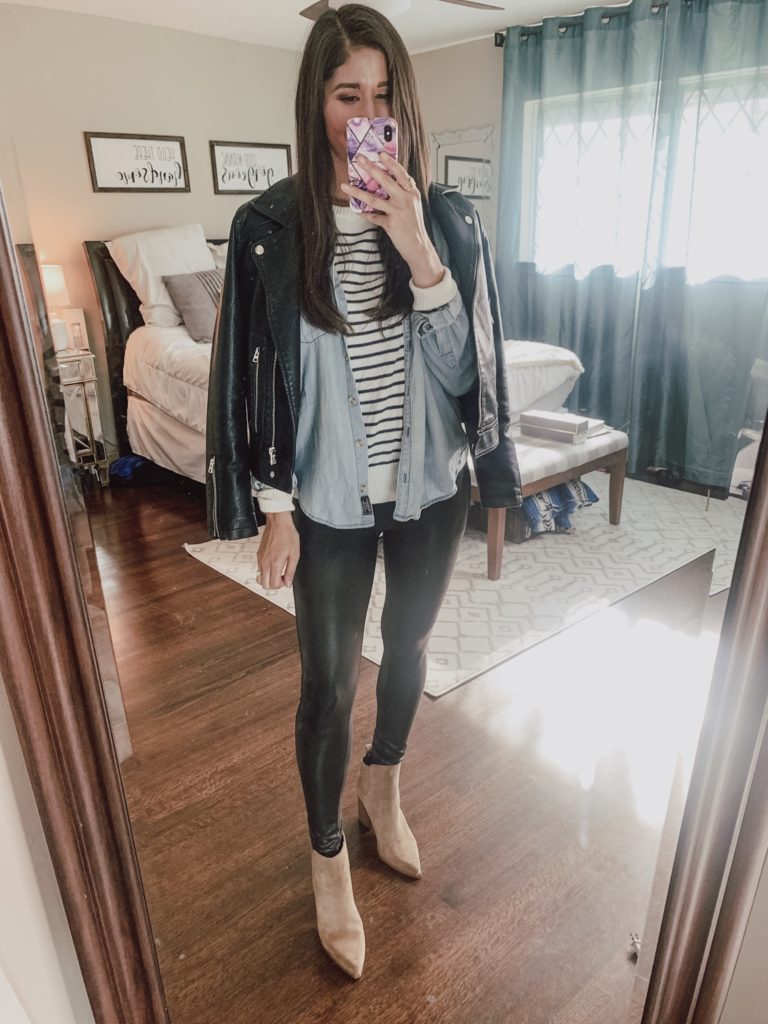 HOW TO STYLE FAUX LEATHER LEGGINGS FOR FALL 2020